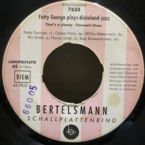 Bild Fatty George – Fatty George Plays Dixieland-Jazz | Vinyl, 45 RPM, 7″, EP | Jazz | Germany Schallplatten Ankauf