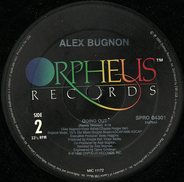 Cover zu Alex Bugnon - Going Out | 1989 | Vinyl | Funk / Soul | US Schallplatten Ankauf