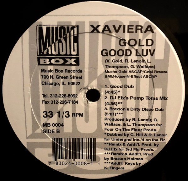 Cover zu Xaviera Gold - Good Luv | 1994 | Vinyl | Electronic | US
