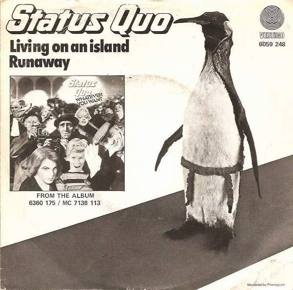 Cover zu Status Quo - Living On An Island / Runaway | 1979 | Vinyl | Rock | Netherlands Schallplatten Ankauf