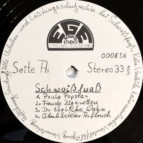 Cover zu Schwoißfuaß - Schwoba-Rock Laif | Vinyl | Rock, Reggae | Germany Schallplatten Ankauf