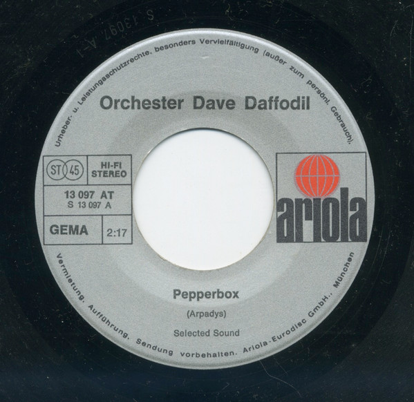 Cover zu Dave Daffodil & His Orchestra - Pepper Box | 1973 | Vinyl, 45 RPM, 7