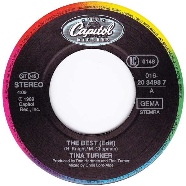 Cover zu Tina Turner - The Best | 1989 | 7