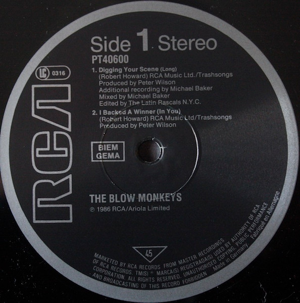 Cover zu The Blow Monkeys - Digging Your Scene | 1986 | 12
