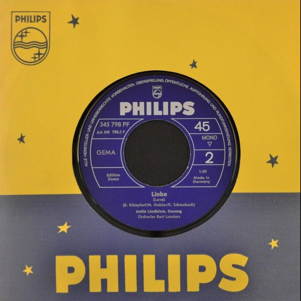 Cover zu Anita Lindblom - Sonne, Mond Und Sterne / Liebe | 1963 | Vinyl | Pop | Germany Schallplatten Ankauf