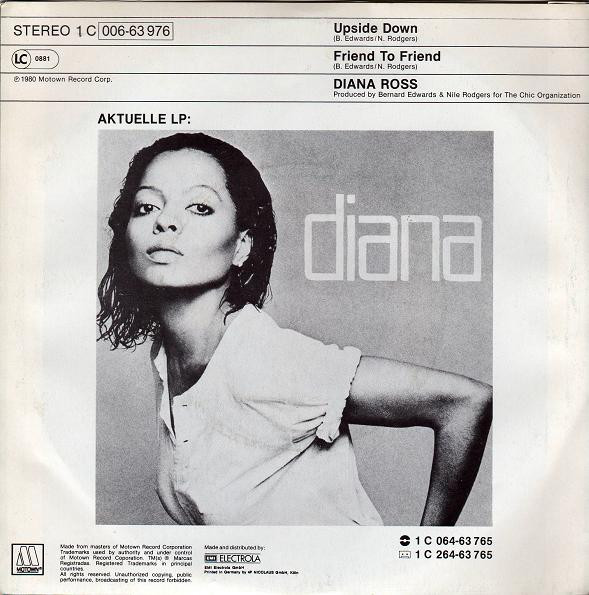Cover zu Diana Ross - Upside Down | 1980 | Vinyl, Stereo, 45 RPM, 7