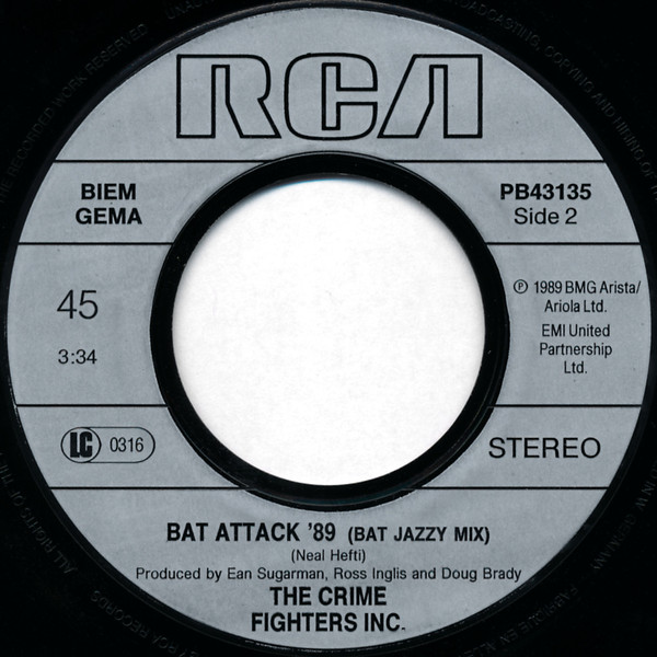 Cover zu The Crime Fighters Inc. - Bat Attack '89 | 1989 | Vinyl | Electronic, Pop | Germany