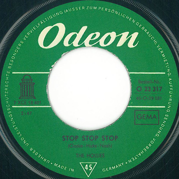 Cover zu The Hollies - Stop Stop Stop / It's You | 1966 | Vinyl | Rock | Germany