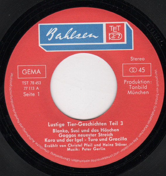 Cover zu Christel Pfeil, Heinz Stöwer, Peter Gerlin - Zoo - 8 Lustige Tier-Geschichten Für Unsere Kleinen | Vinyl | Non-Music, Children's | Germany Schallplatten Ankauf