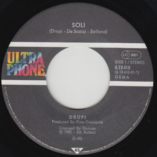 Cover zu Drupi (2) - Soli | 1982 | Vinyl | Pop | Germany