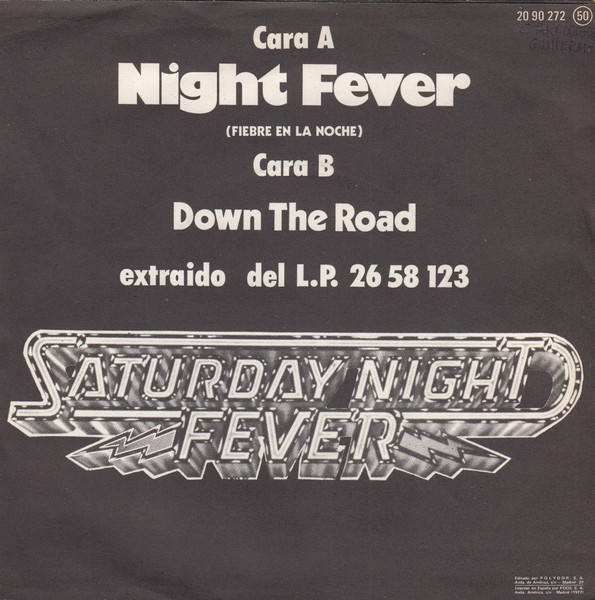 Cover zu Bee Gees - Night Fever = Fiebre En La Noche | 1978 | Vinyl, 45 RPM, 7