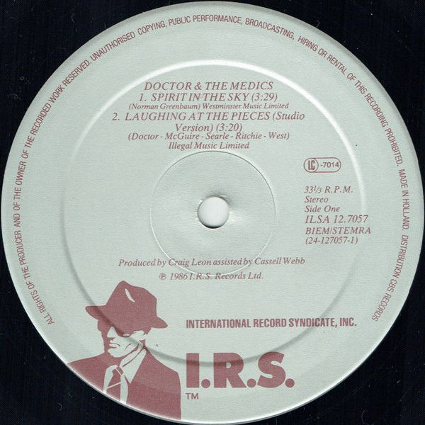 Cover zu Doctor & The Medics - Spirit In The Sky | 1986 | Vinyl | Rock | Europe Schallplatten Ankauf