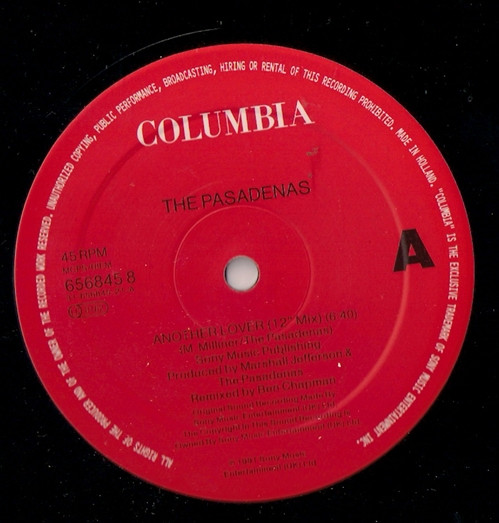 Cover zu The Pasadenas - Another Lover Remix | 1991 | Vinyl | Electronic | UK & Europe Schallplatten Ankauf