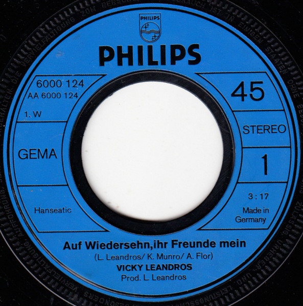 Cover zu Vicky Leandros - Auf Wiedersehn, Ihr Freunde Mein (Amazing Grace) | 1973 | Vinyl | Pop | Germany Schallplatten Ankauf