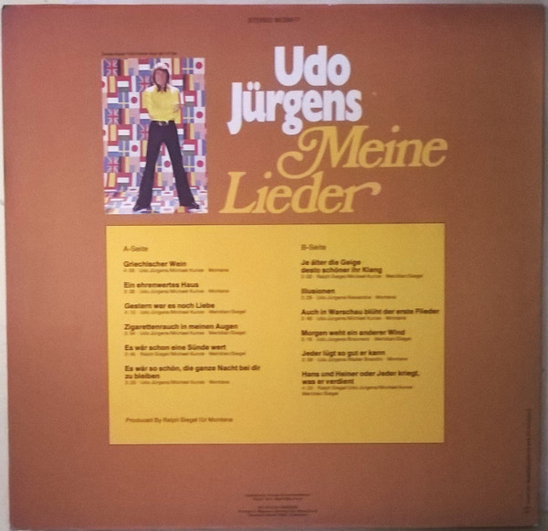 Cover zu Udo Jürgens - Meine Lieder | 1974 | LP, Album | Pop | Germany