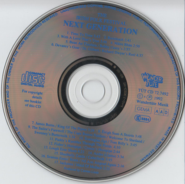 Cover zu Various - The Irish Folk Festival Next Generation | 1992 | Vinyl | Folk, World, & Country | Germany