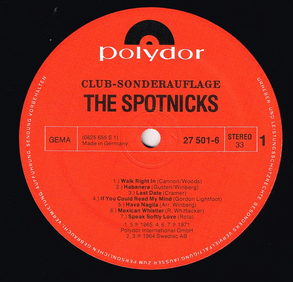 Cover zu The Spotnicks - Spotnicks | Vinyl | Rock | Germany Schallplatten Ankauf