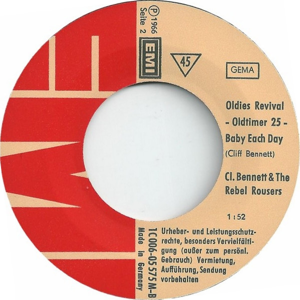 Cover zu Cliff Bennett & The Rebel Rousers - Got To Get You Into My Life / Baby Each Day | 1974 | Vinyl | Rock, Pop | Germany