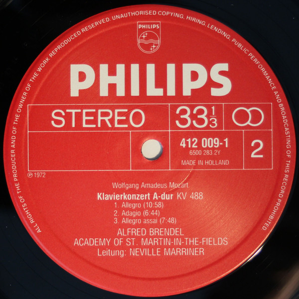 Cover zu Wolfgang Amadeus Mozart - Alfred Brendel, The Academy Of St. Martin-in-the-Fields, Sir Neville Marriner - Piano Concertos No. 20, K. 466 & 23, K. 488 | 1984 | Vinyl | Classical | Netherlands