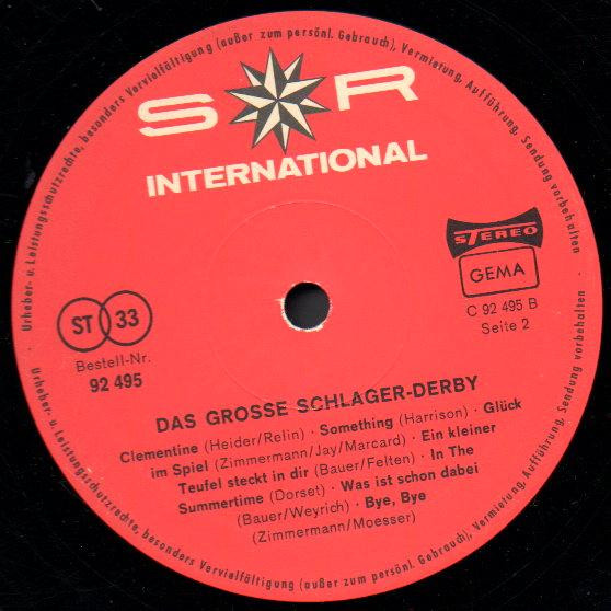 Cover zu Various - Das Große Schlager Derby | 1970 | Vinyl | Pop | Germany