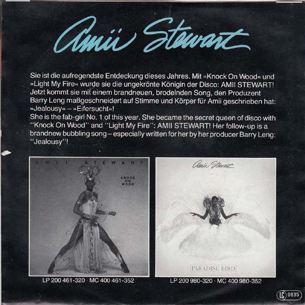 Cover zu Amii Stewart - Jealousy | 1979 | Vinyl | Electronic | Netherlands