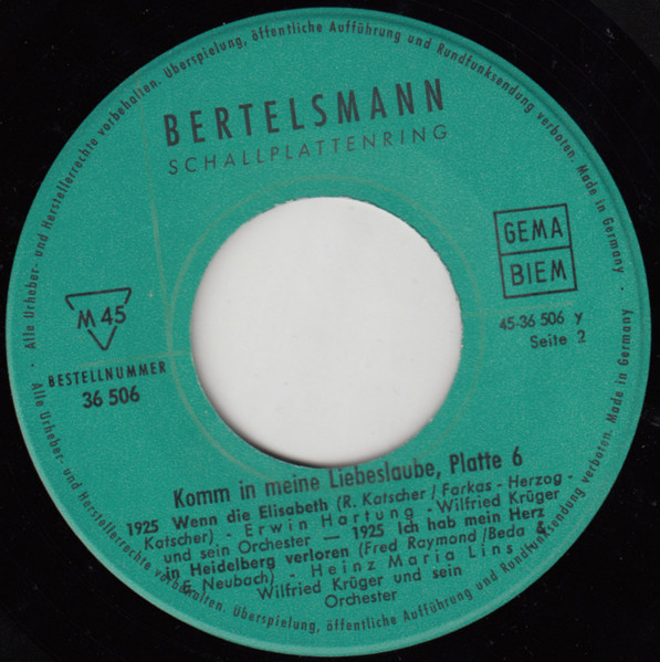 Cover zu Various - Die Schönsten Schlager Der Letzten 50 Jahre - Serie 1, Platte 6 | Vinyl | Pop | Germany