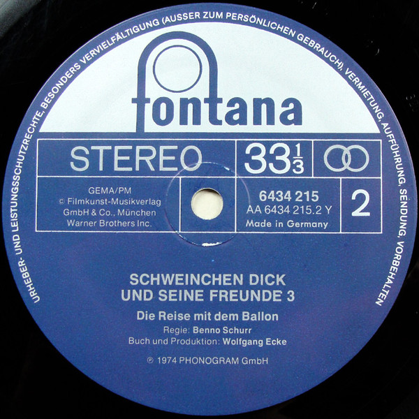 Cover zu Wolfgang Ecke - Schweinchen Dick Und Seine Freunde 3 | Vinyl | Non-Music | Germany