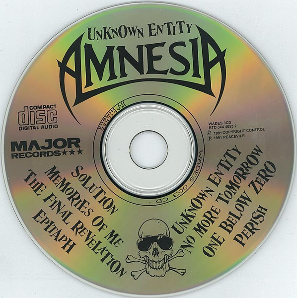 Cover zu Amnesia (14) - Unknown Entity | 1991 | CD, Album | Rock | UK