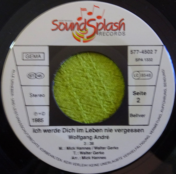 Cover zu Wolfgang André - Ohne Liebe Geht Es Nicht! | 1985 | Vinyl | Pop | Germany
