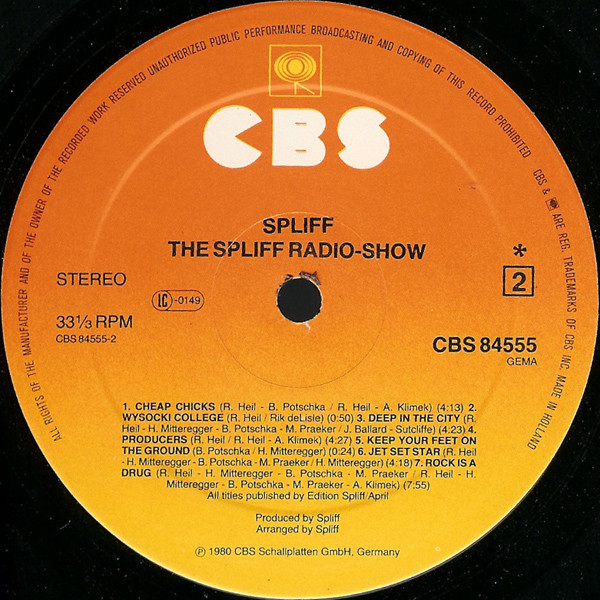 Cover zu Spliff - The Spliff Radio Show | 1980 | LP, Album | Electronic, Rock | Germany