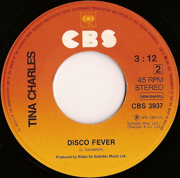 Cover zu Tina Charles - I Love To Love | 1976 | Vinyl, Stereo, 45 RPM, 7