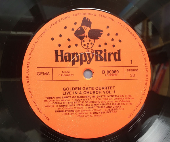 Cover zu The Golden Gate Quartet - Live In A Church - Negro Spirituals | 1981 | Vinyl | Funk / Soul, Pop | Germany