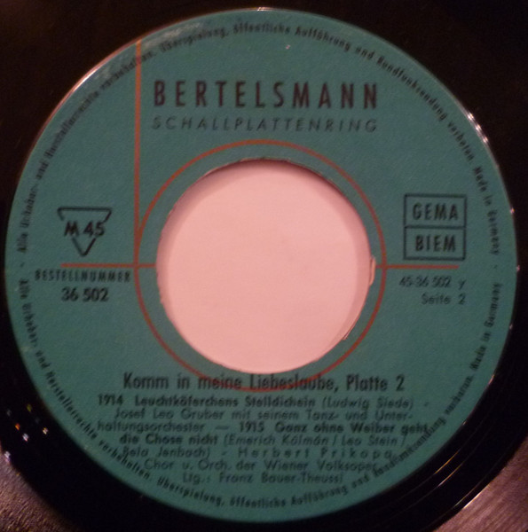 Cover zu Various - Die Schönsten Schlager Der Letzten 50 Jahre - Serie 1, Platte 2 | Vinyl | Pop | Germany