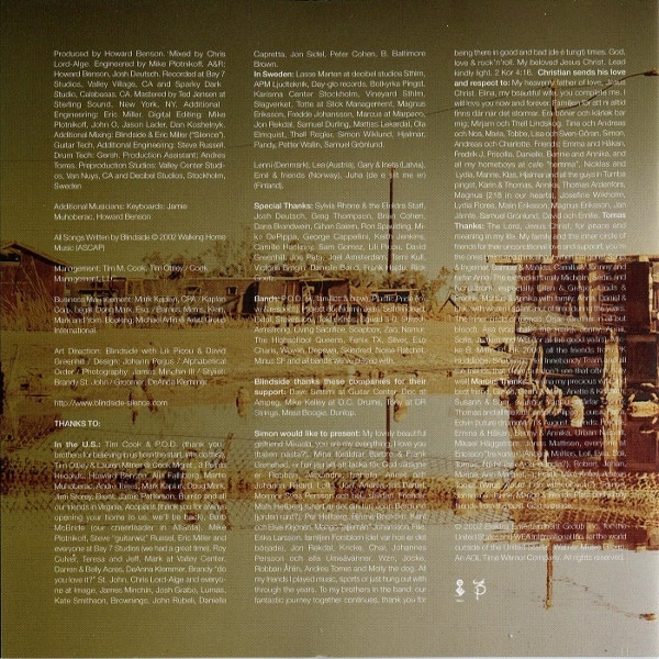 Cover zu Blindside - Silence | 2002 | Vinyl | Rock | Europe Schallplatten Ankauf