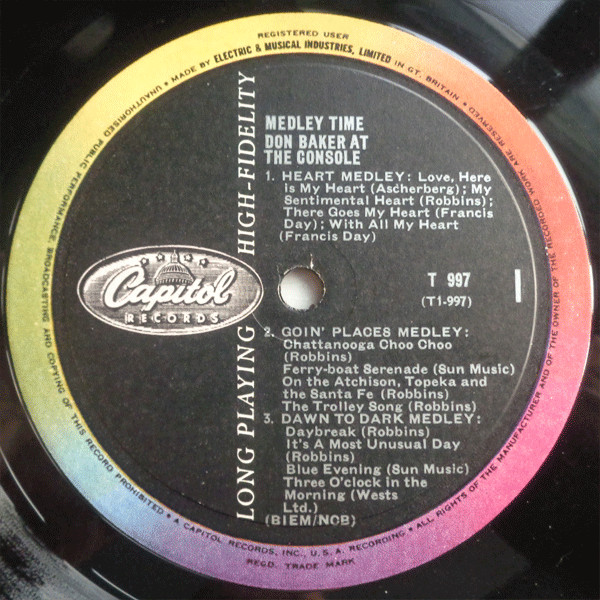 Cover zu Don Baker (2) - Medley Time | 1958 | Vinyl | Stage & Screen | UK