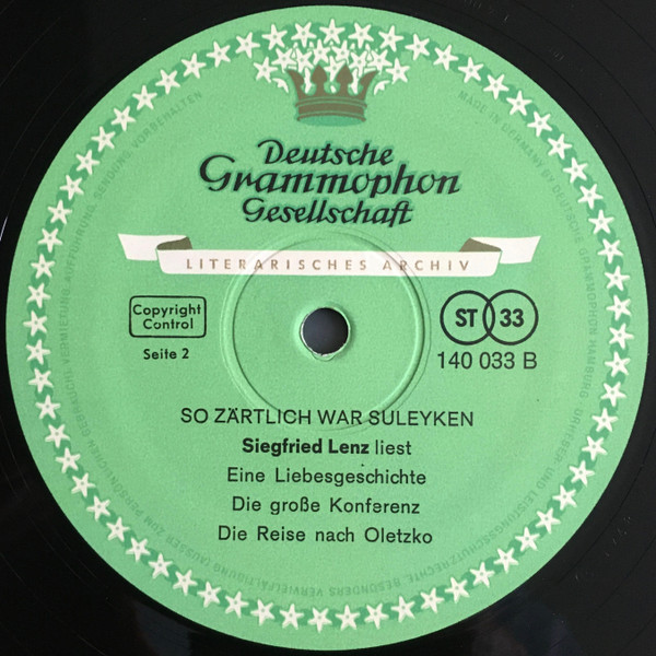 Cover zu Siegfried Lenz - So Zärtlich War Suleyken - Siegfried Lenz Liest Fünf Masurische Geschichten | Vinyl | Non-Music | Germany
