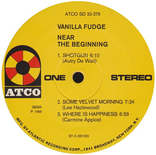Cover zu Vanilla Fudge - Near The Beginning | 1969 | LP, Album, RP | Rock | Germany