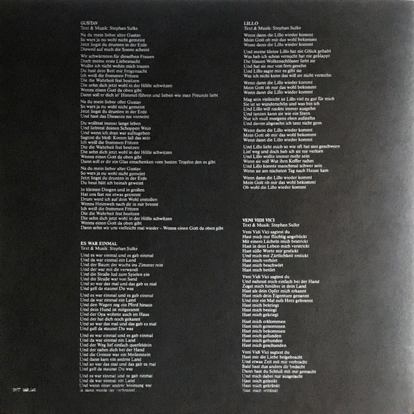 Cover zu Stephan Sulke - Stephan Sulke 5 | 1980 | Vinyl | Rock, Pop, Folk, World, & Country | Germany