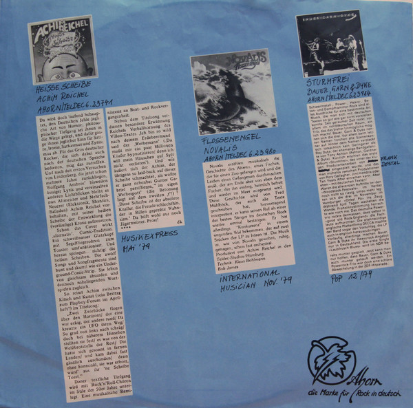 Cover zu Achim Reichel - Ungeschminkt | 1980 | Vinyl | Pop | Germany