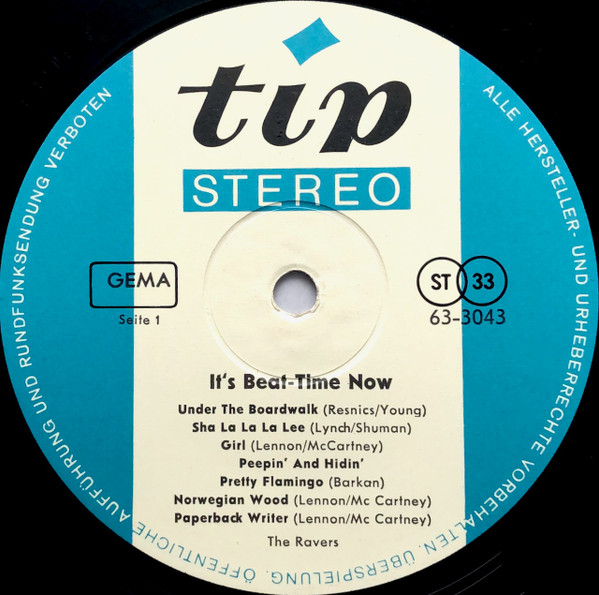 Cover zu The Ravers (4) - It's Beat-Time Now | 1966 | Vinyl | Rock | Germany