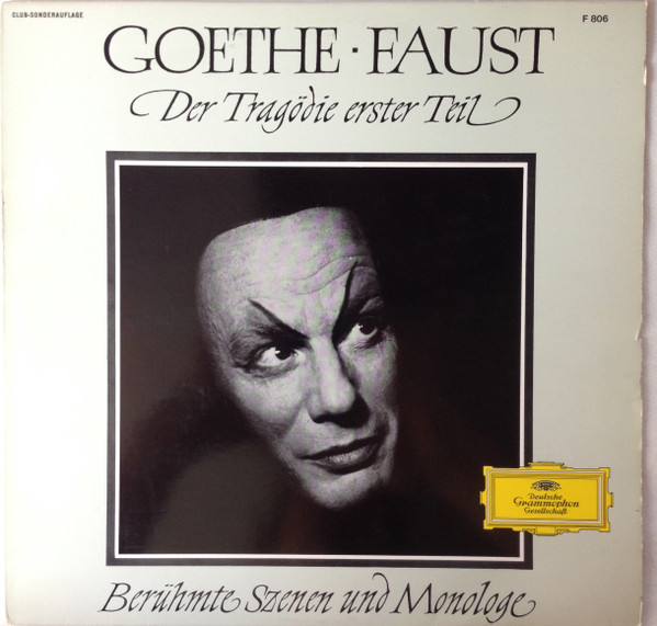 Bild Johann Wolfgang von Goethe – Faust · Der Tragödie Erster Teil | Vinyl, LP, Mono | Non-Music, Classical, Stage & Screen | Germany Schallplatten Ankauf