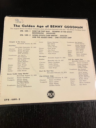 Cover zu Benny Goodman And His Orchestra - The Golden Age Of Benny Goodman | 1958 | Vinyl | Jazz | Sweden Schallplatten Ankauf