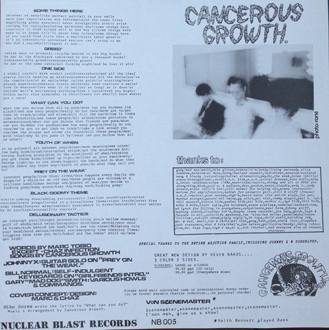 Cover zu Cancerous Growth (2) - Hmmlmmlum... | 1988 | Vinyl | Rock | Germany