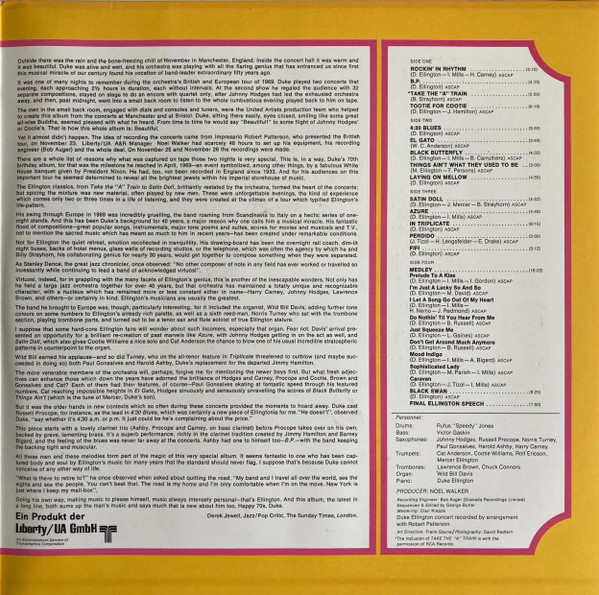 Cover zu Duke Ellington - Duke Ellington's 70th Birthday Concert | 1970 | Vinyl | Jazz | Germany