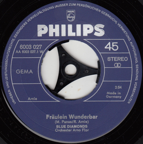 Cover zu The Blue Diamonds - Fräulein Wunderbar | 1970 | Vinyl | Pop | Germany