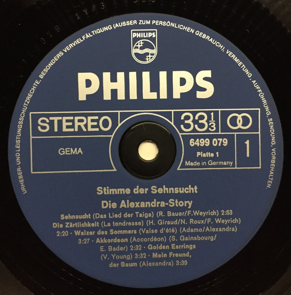 Cover zu Alexandra (7) - Stimme Der Sehnsucht - Die Alexandra Story | Vinyl | Pop | Germany