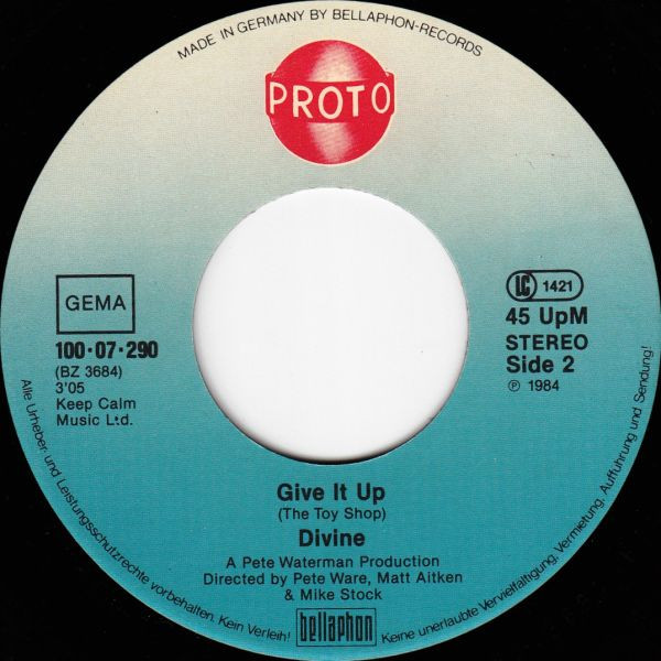 Cover zu Divine - You Think You're A Man | 1984 | 7