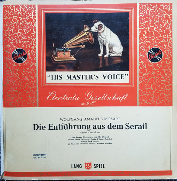 Bild Wolfgang Amadeus Mozart – Erna Berger, Lisa Otto, Rudolf Schock, Gerhard Unger, Gottlob Frick, Wilhelm Schüchter – Die Entführung Aus Dem Serail (Großer Querschnitt) | Classical Schallplatten Ankauf