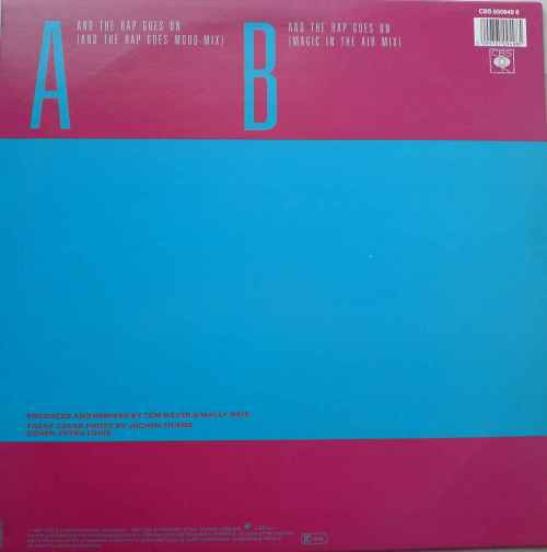 Cover zu Commander Tom - And The Rap Goes On | 1987 | Vinyl | Electronic, Hip Hop | Germany Schallplatten Ankauf