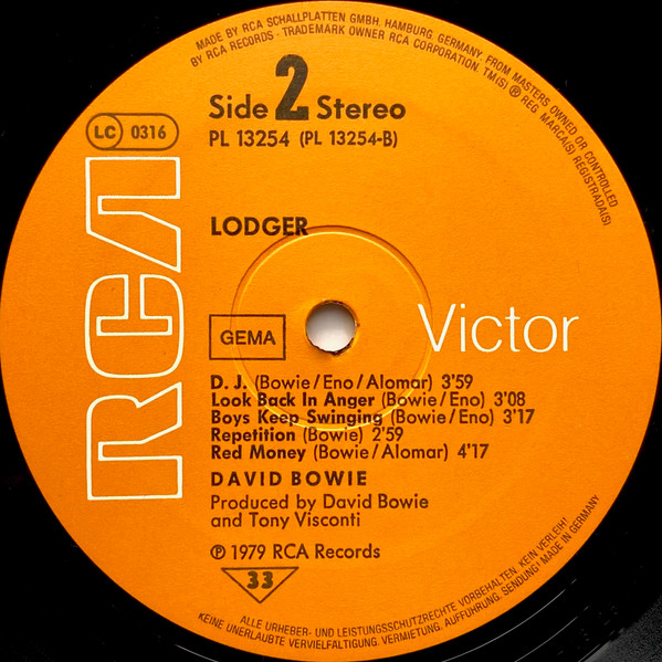Cover zu David Bowie - Lodger | 1979 | Vinyl | Rock | Germany